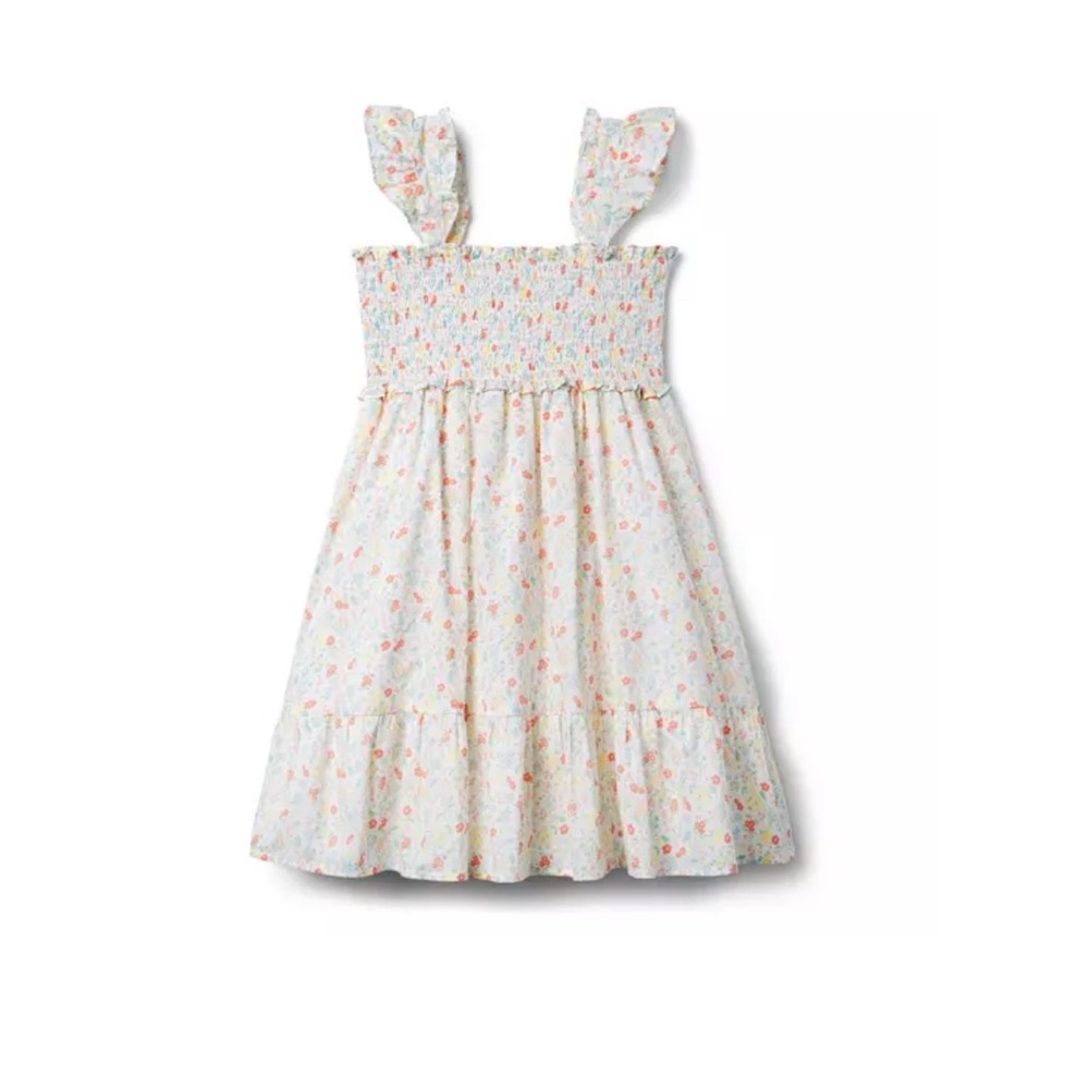 Janie & Jack ‘The Emily’ Smocked Pink Floral Sundress